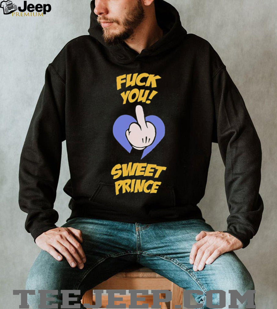 Sweet Prince Middle Finger Heart Graphic Sarcastic T Shirt