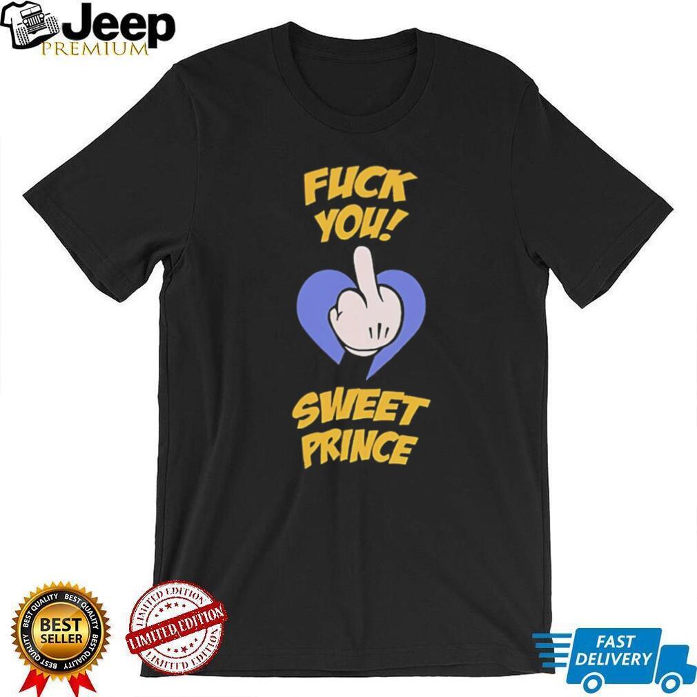 Sweet Prince Middle Finger Heart Graphic Sarcastic T Shirt