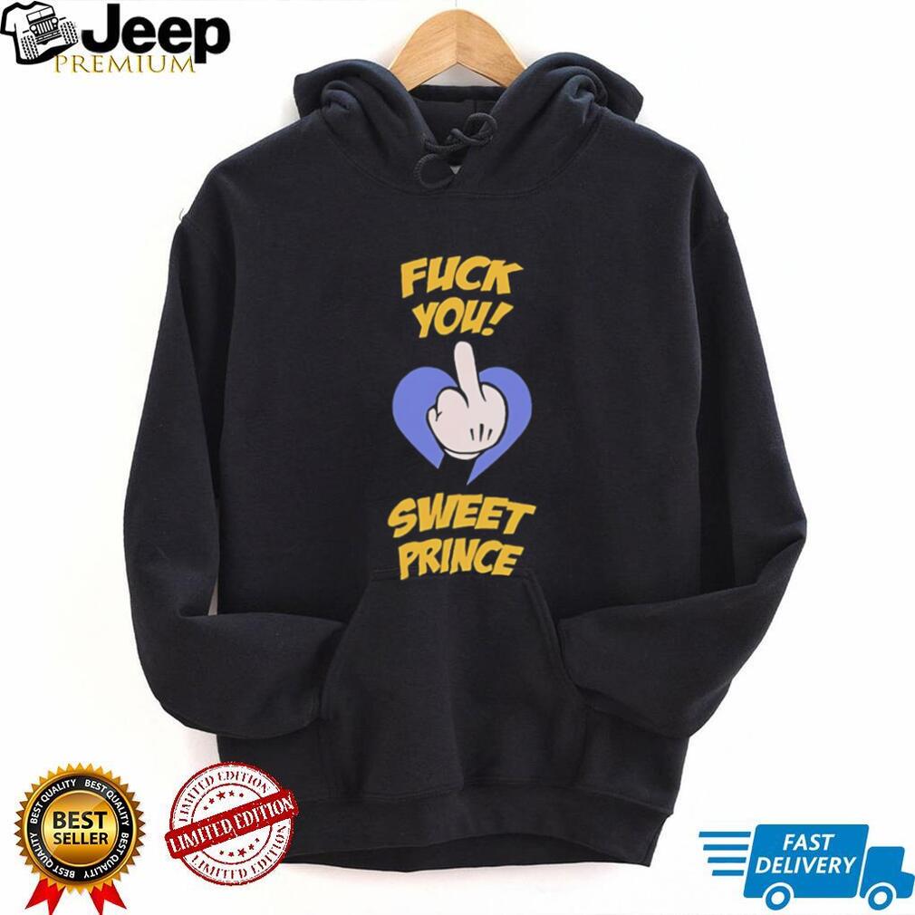 Sweet Prince Middle Finger Heart Graphic Sarcastic T Shirt