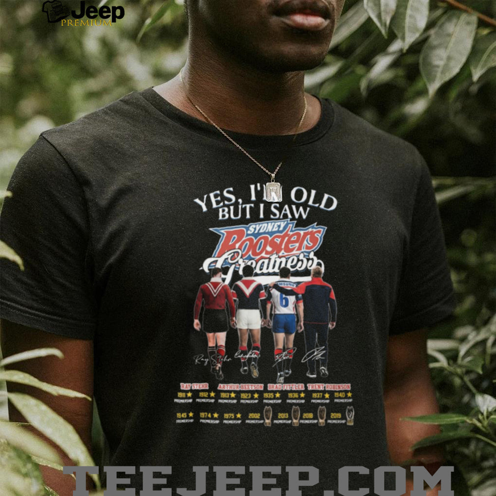 Sydney Roosters Greatness Vintage Legends Premiership History T Shirt