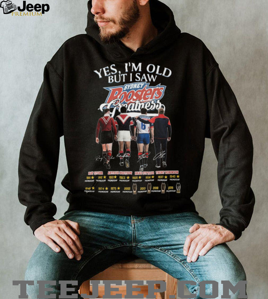 Sydney Roosters Greatness Vintage Legends Premiership History T Shirt
