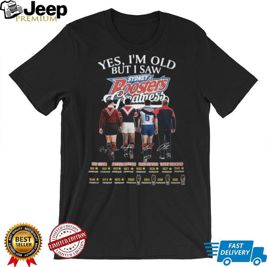 Sydney Roosters Greatness Vintage Legends Premiership History T Shirt
