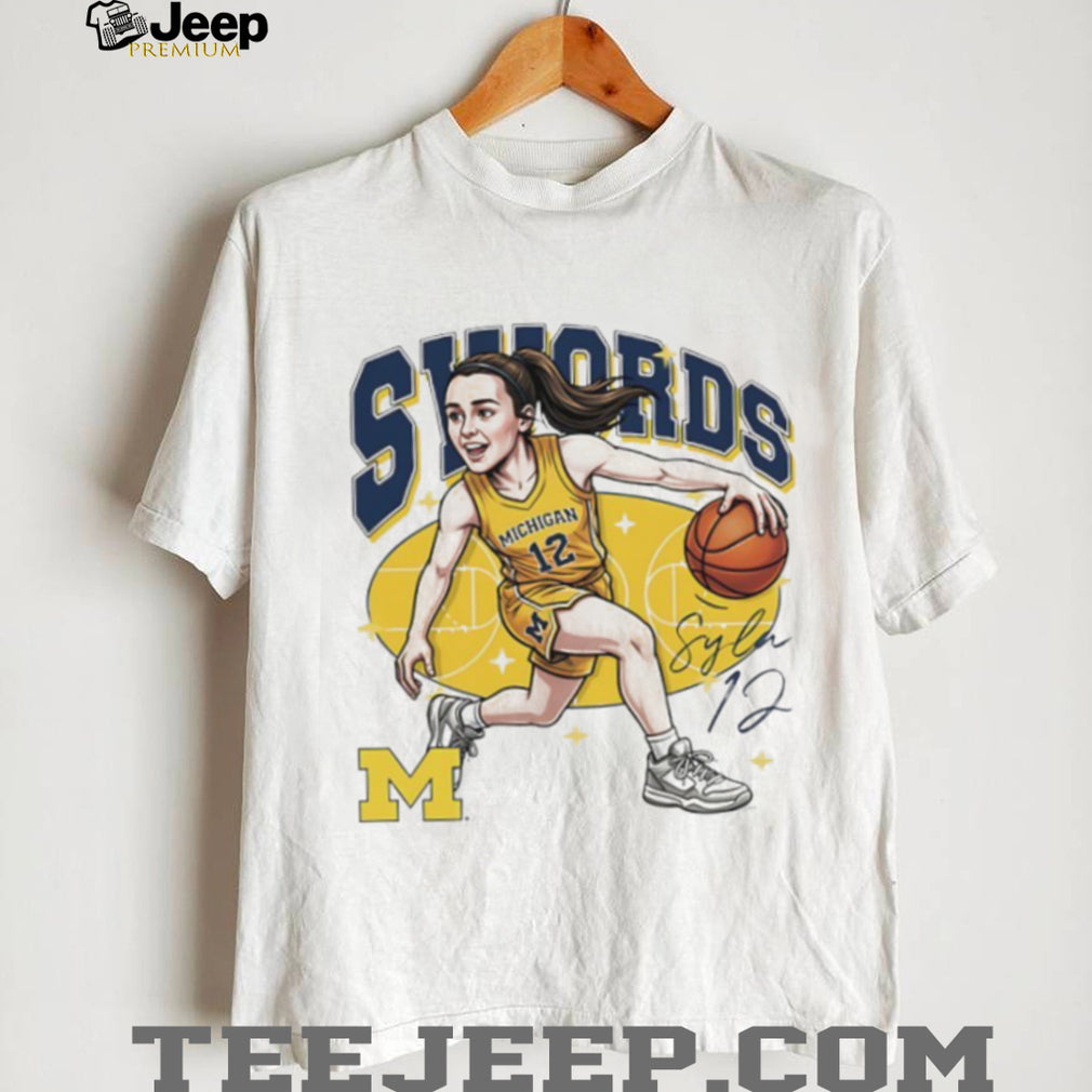 Syla Swords Michigan Women’s Basketball Graphic T Shirt