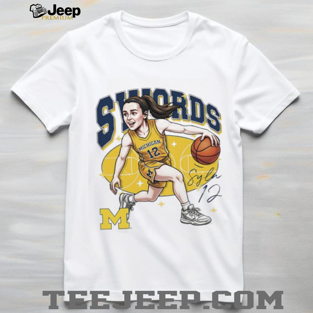 Syla Swords Michigan Women’s Basketball Graphic T Shirt