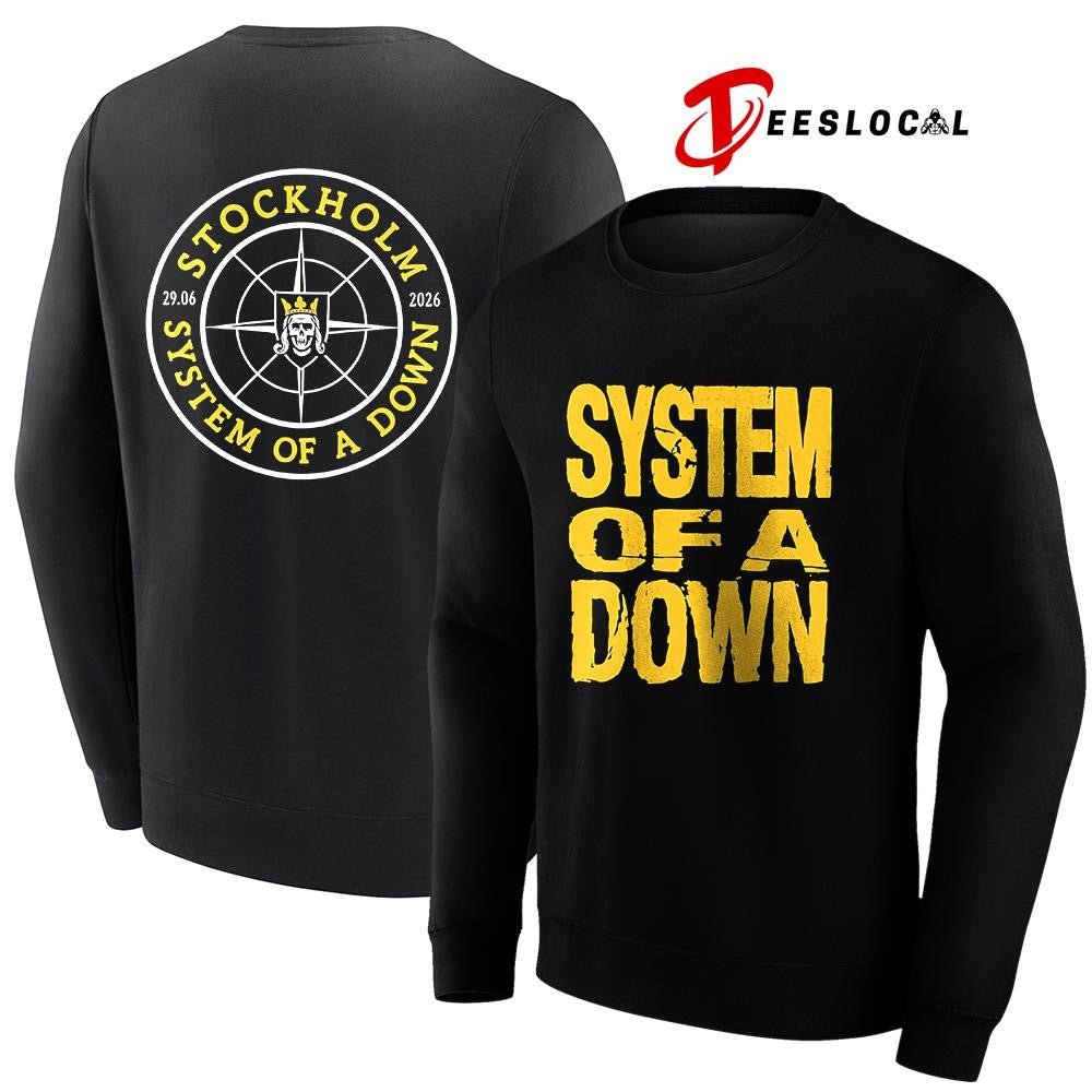 System Of A Down Stockholm Sweden Strawberry Arena logo shirt