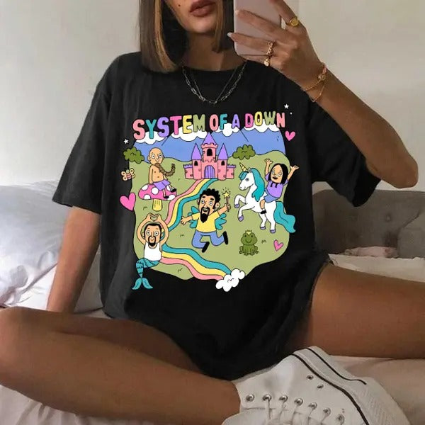 System of a Down - System of a Down Unisex T-shirt Metal Band Shirt Casual Cotton Casual Cotton Casual Cotton