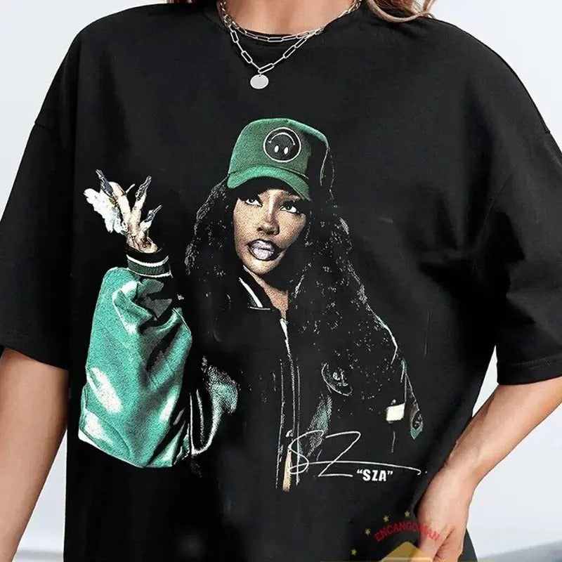 Sza Vintage Style T-Shirt, Sza New 90S T-Shirt, Music Rnb Singer Rapper T-shirt, Vintage 90s style top clothing, Unisex graphic Streetwear shirts