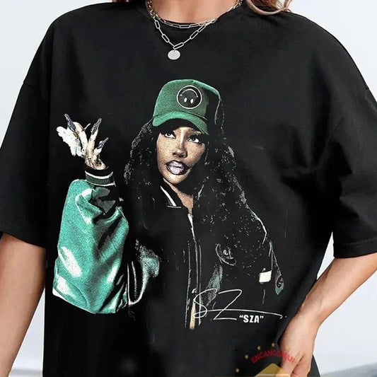 Sza Vintage Style T-Shirt, Sza New 90S T-Shirt, Music Rnb Singer Rapper T-shirt, Vintage 90s style top clothing, Unisex graphic Streetwear shirts