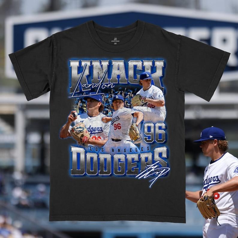 T-Shirt - Rookie - Landon Knack - Vintage Oversize Print TShirt | Baseball Gifts | LA 96 | Baseball Shirt