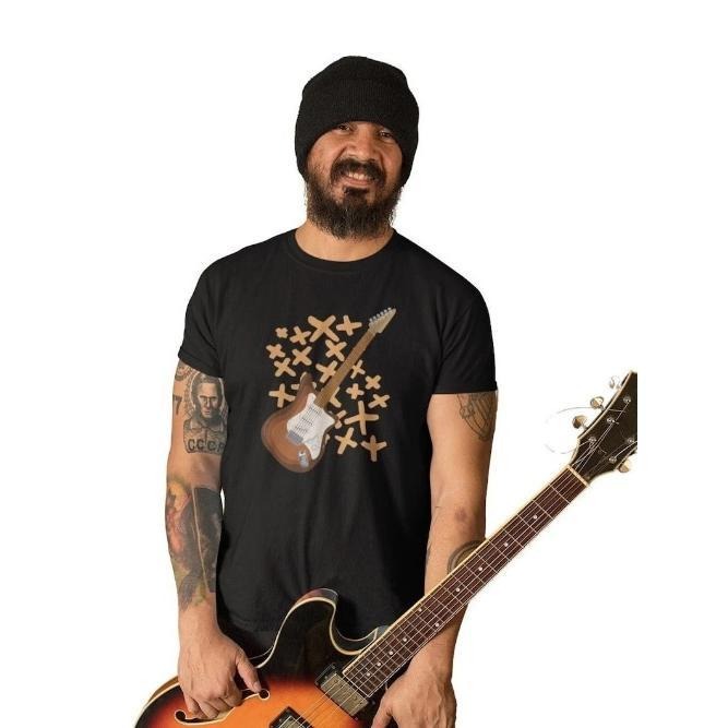 T-Shirt Men Music Band RockStar Shirt Man Guitar Gift Rock'n'Roll Tshirt made in usa Hoodie, Sweatshirt | WearSparks.com