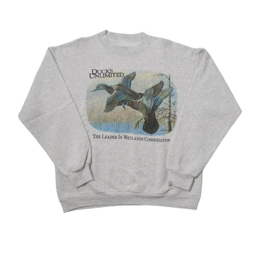 Vintage Duck Unlimited Crewneck Sweatshirt/T-Shirt, For Men, For Women, Unisex Style, 100% Cotton, Pullover Crewneck Sweatshirt