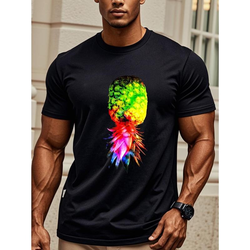 T-Shirt, Pineapple Tshirt, Pineapple Lover Shirt, Crew Neck Casual T Shirt, Soft 100% Cotton, Breathable, Lightweight,...