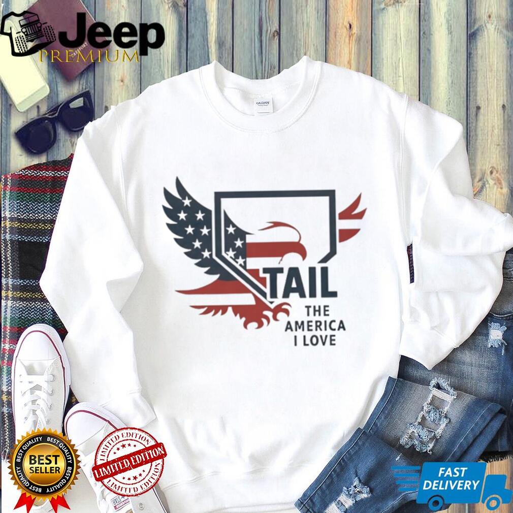 TAIL The America I Love Eagle and Shield Patriotic T Shirt