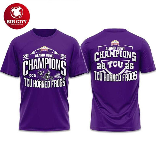 TCU Football Alamo Bowl Champions 2025 Two Sided Shirt