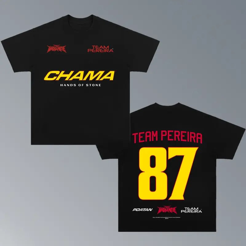TEAM PEREIRA "ACTIVE" 2024 TEE, Boxing T-shirt, Boxer Tee, Sports Shirt, UFC Shirt, Workout T-shirt, Gift for Him Gift For Her Hoodie Sweatshirt Cotton Crewneck