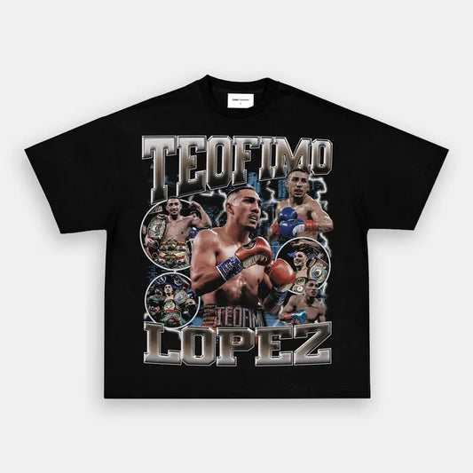 TEOFIMO LOPEZ TEE Boxing T-shirt, Boxer Tee, Sports Shirt, Athletic Tee, Fitness Gift, Workout T-shirt Crewneck Clothing Cotton Menswear
