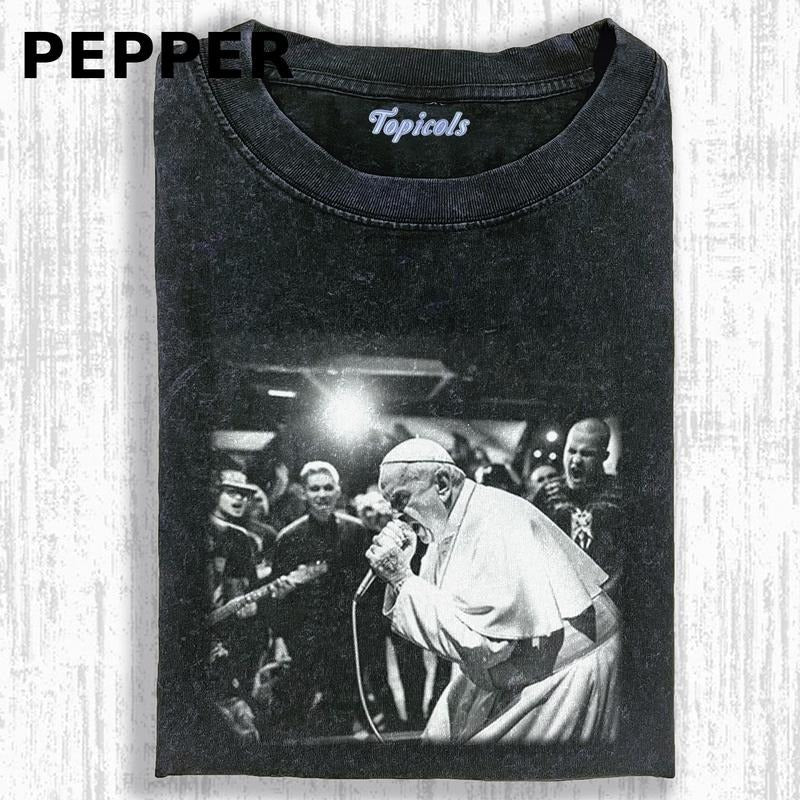 THE CRAZY POPE FUNNY T-SHIRT, Movies Tee, Unisex Meme Cringe Funny Dumb Shirt, Menswear Womenswear Streetwear Cotton Comfortstyle{n002}3