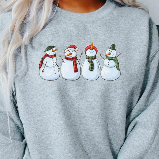 THE SNOWMEN CREWNECK (Crewneck Sweatshirt, Unisex Fit, Causal Sweatshirt for Christmas, Christmas Holiday Sweatshirt) Womenswear Hoodie