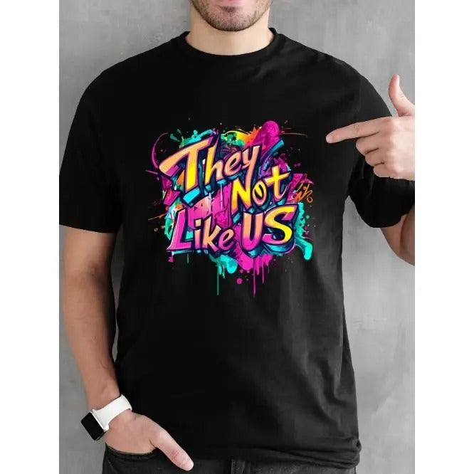 THEY NOT LIKE US SHIRT, NOT LIKE US SHIRT, THEY NOT LIKE US SHORT Sleeve T-Shirt for men, Casual men's crew neck shirt cotton tee Made in USA