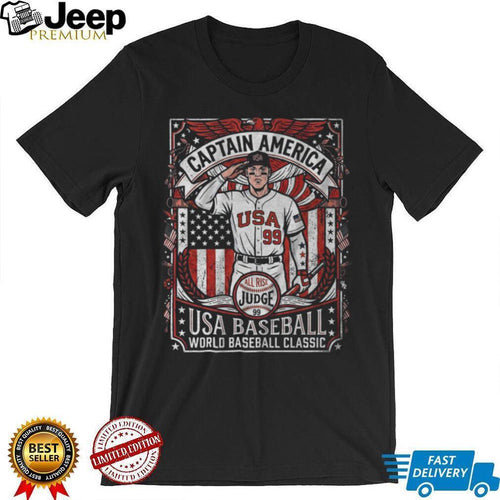 Aaron Judge Captain America USA Baseball World Baseball Classic T Shirt