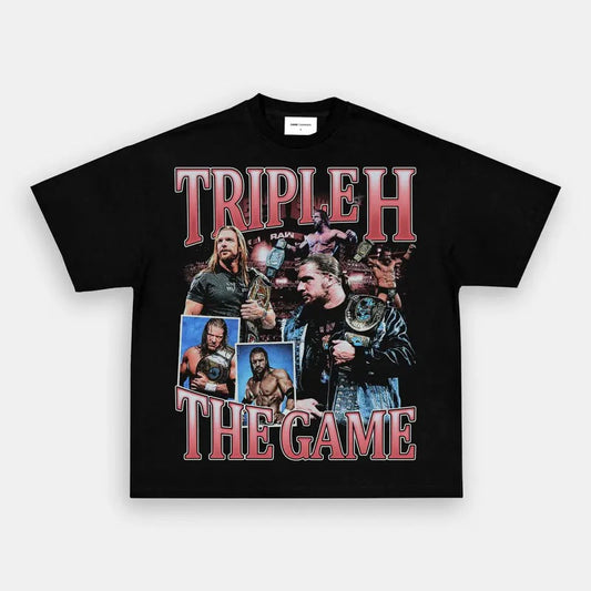 TRIPLE H TEE, Wrestling Graphic Tee, Sports T-shirt, Athlete Shirt, Wrestling Gift, Fitness Tee Crewneck Clothing Streetwear