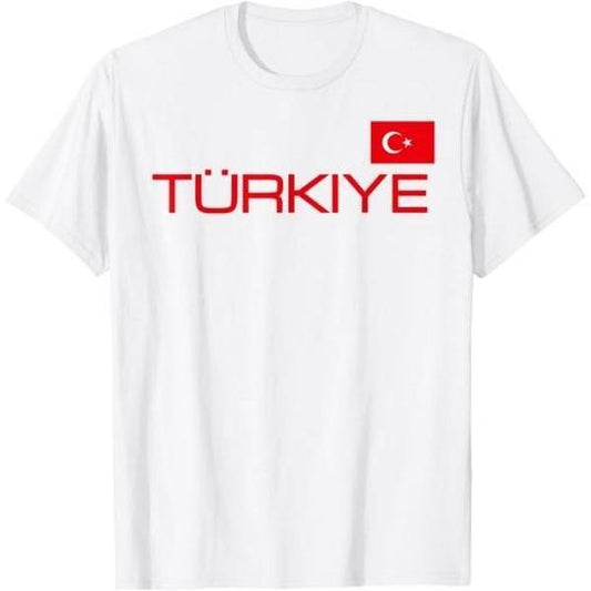 TURKIYE TURKEY FLAG TURKISH SPORTS JERSEY STYLE T-Shirt Made in USA