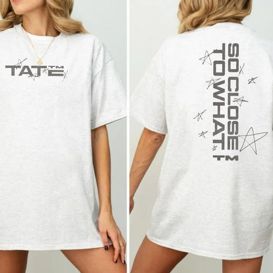 Taate 2 Sided Tour 2025 Tee, Indie Pop fan Merch, Casual Outfit, Unisex Short Sleeve Tee, Casual Clothing Crewneck Tee