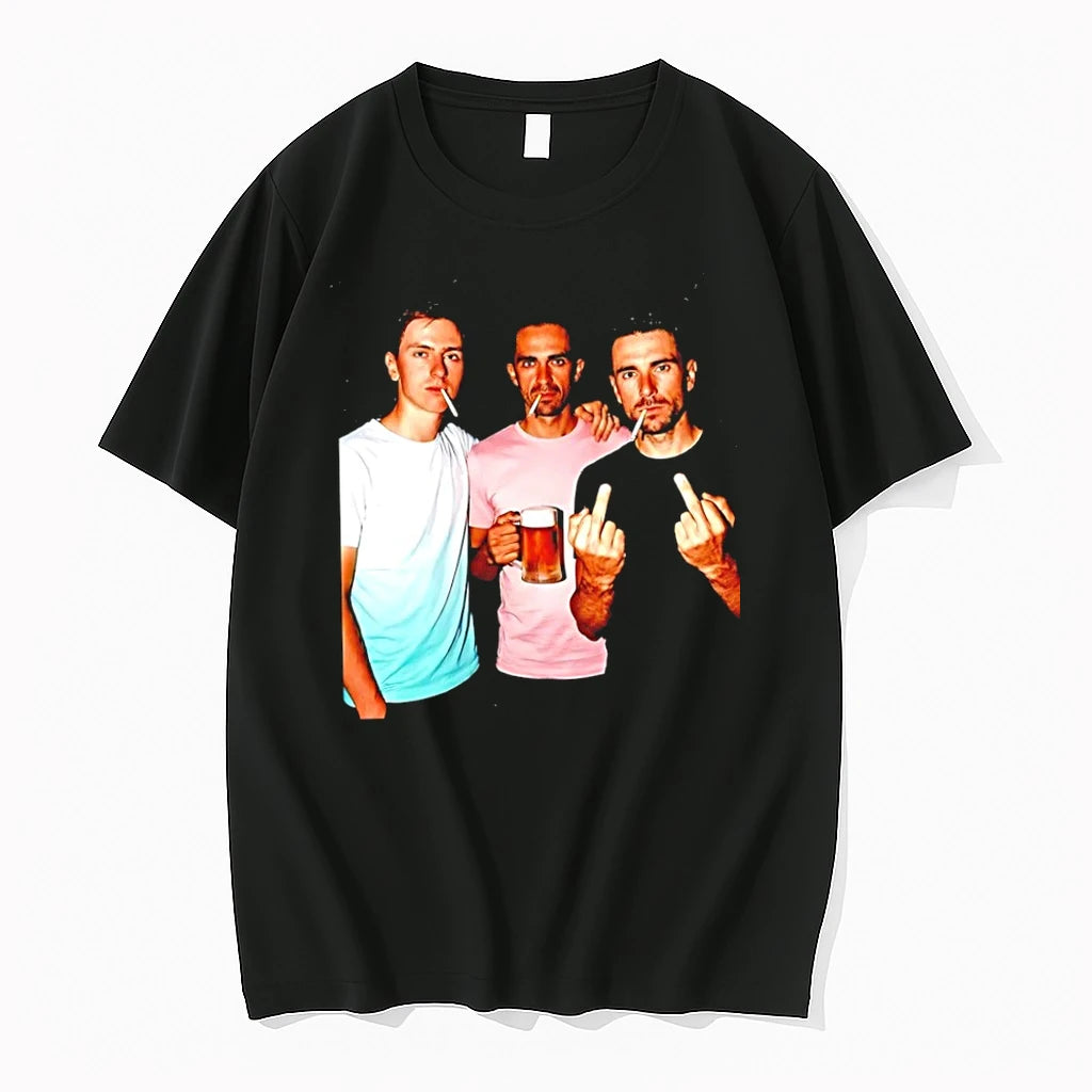 Tadej Pogacar Primo Roglic And Alberto Contador Middle Finger Smoking Beer Tshirts Sweater