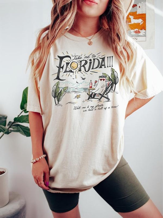 Take Me to Florida Shirt, Summer Vacation Shirt, Summer Beach Tee, Girls Trip Shirt, Tropical Holiday Shirt, Girls Trip Matching Shirt, Gift for Her