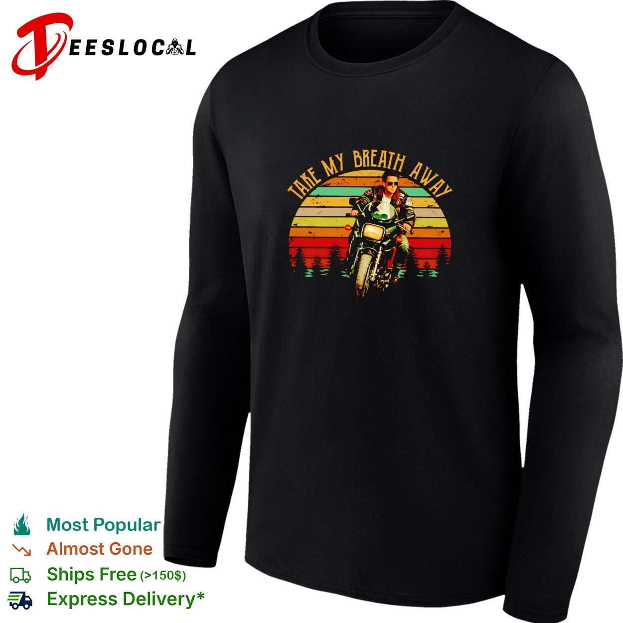 Take my breath away Top Gun motorcycle shirt