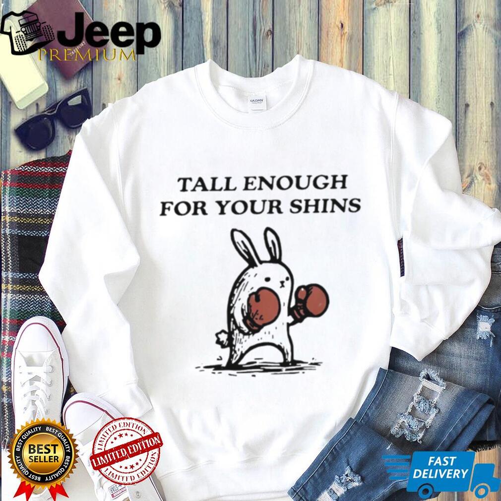 Tall Enough For Your Shins Boxing Bunny Funny Graphic T shirt