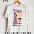 Tampa Bay Buccaneers 250 Years of Freedom 1776 2026 Patriotic Statue of Liberty T Shirt