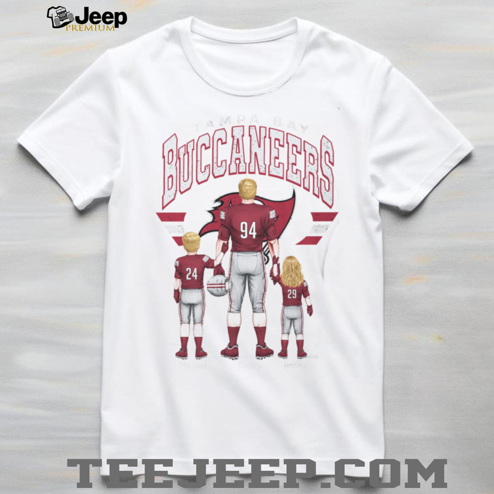 Tampa Bay Buccaneers Personalized Family Football Dad T Shirt