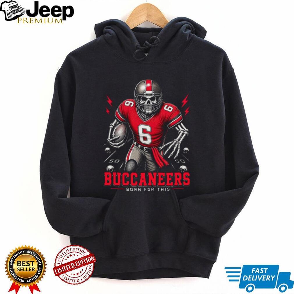 Tampa Bay Buccaneers Skeleton Football Player Born For This Vintage Fan Wear Shirt