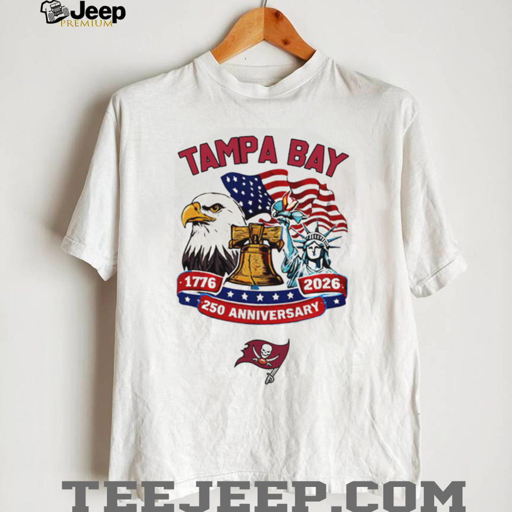 Tampa Bay Buccaneers USA 250th Anniversary Semiquincentennial Custom Jersey T Shirt