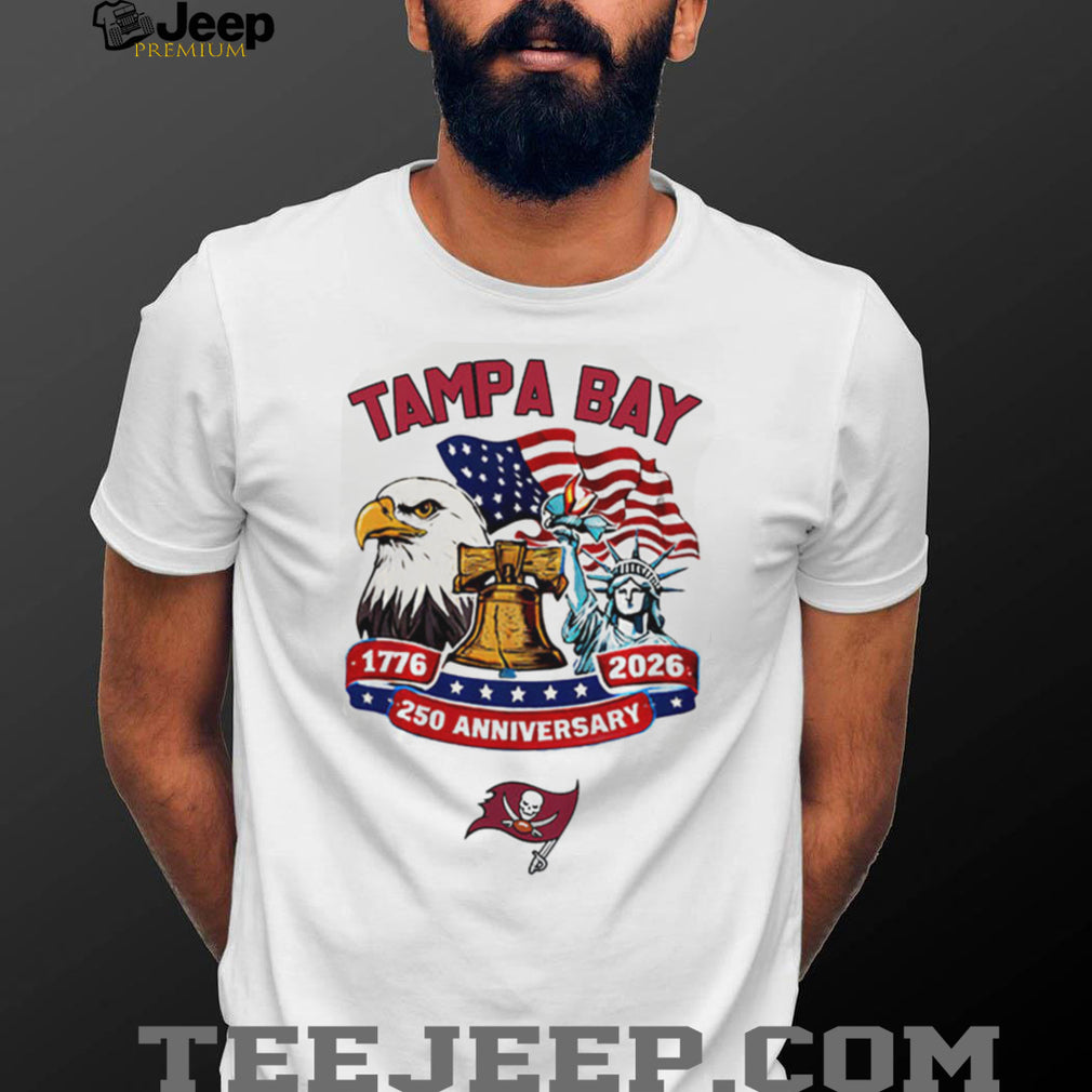 Tampa Bay Buccaneers USA 250th Anniversary Semiquincentennial Custom Jersey T Shirt