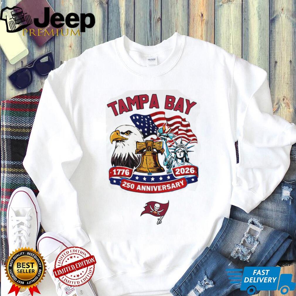 Tampa Bay Buccaneers USA 250th Anniversary Semiquincentennial Custom Jersey T Shirt