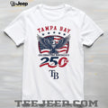 Tampa Bay Rays Custom America’s 250th Anniversary Semiquincentennial Jersey T Shirt