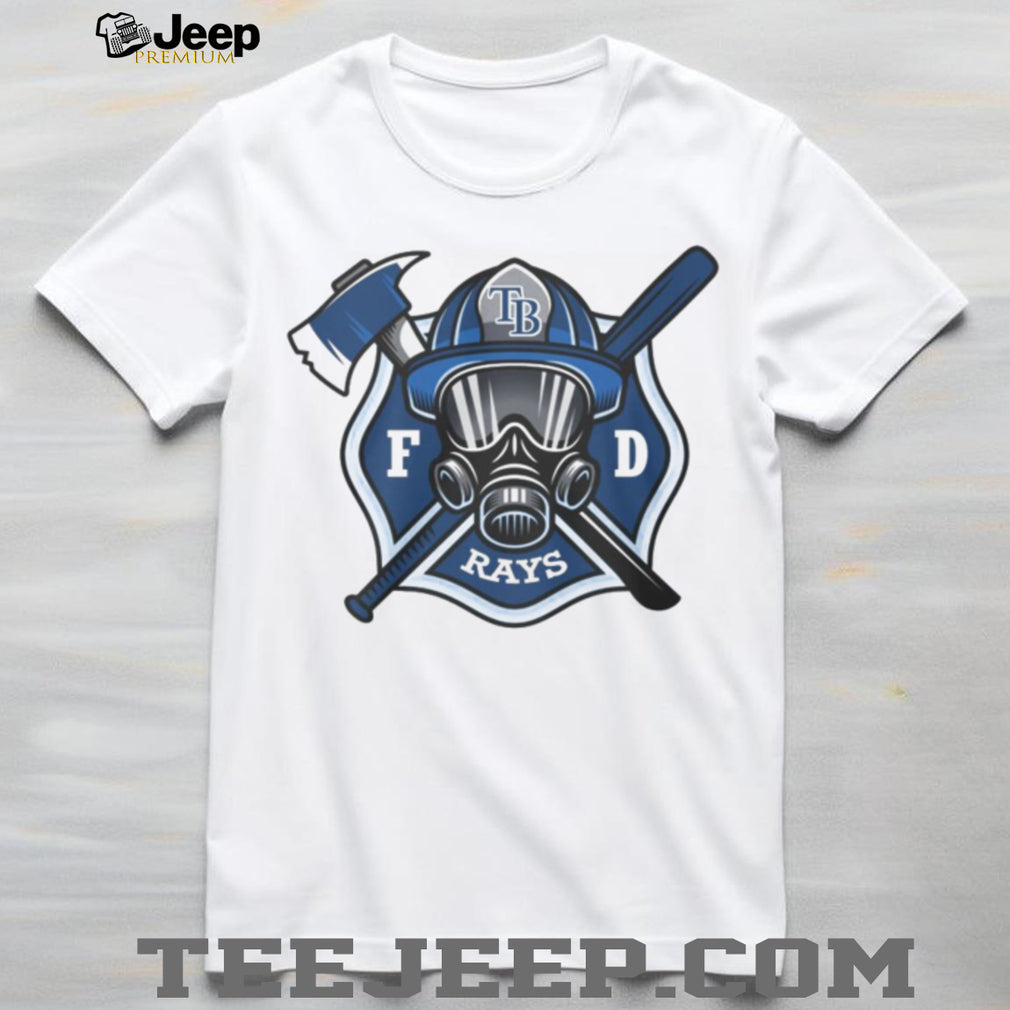 Tampa Bay Rays Firefighter FD First Responder Baseball Fans Vintage Men Women White T Shirt
