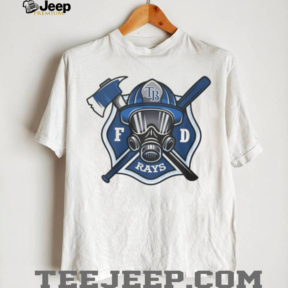Tampa Bay Rays Firefighter FD First Responder Baseball Fans Vintage Men Women White T Shirt