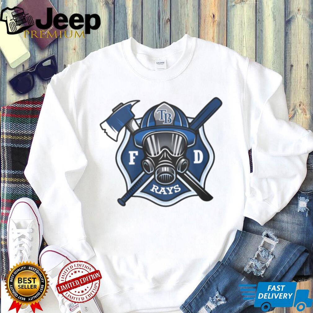 Tampa Bay Rays Firefighter FD First Responder Baseball Fans Vintage Men Women White T Shirt