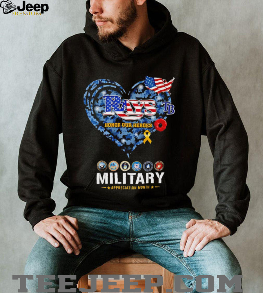 Tampa Bay Rays Military Appreciation Month Stars and Stripes T Shirt