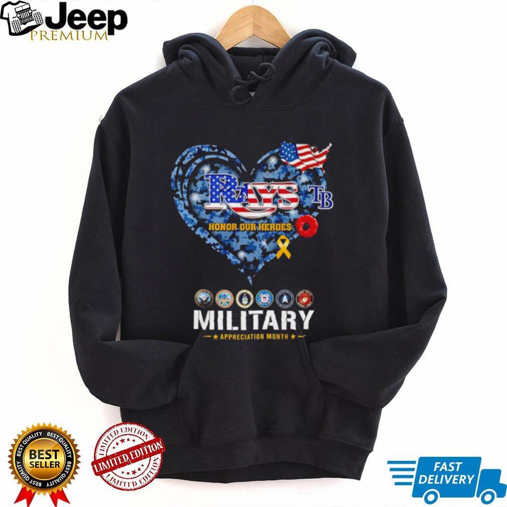 Tampa Bay Rays Military Appreciation Month Stars and Stripes T Shirt