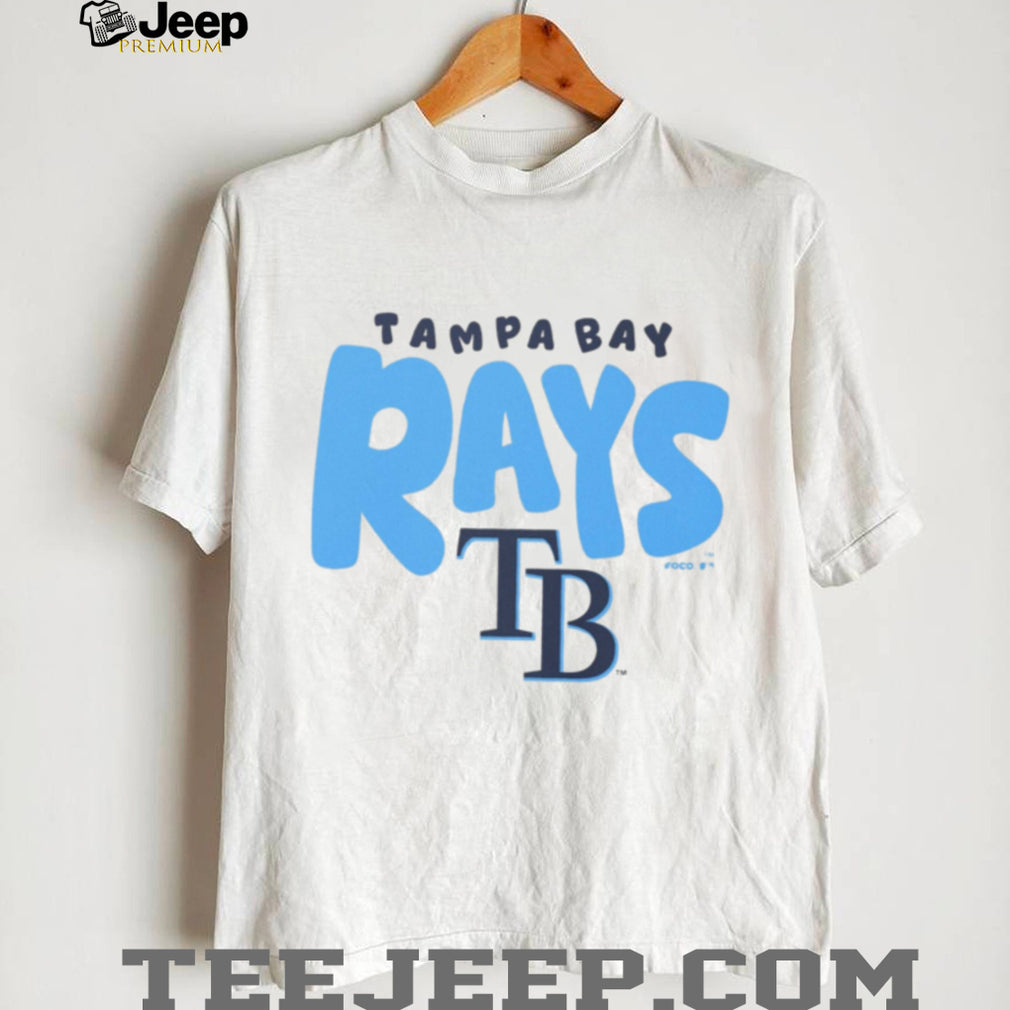 Tampa Bay Rays Oatmeal Heather Big Logo Crewneck T shirt