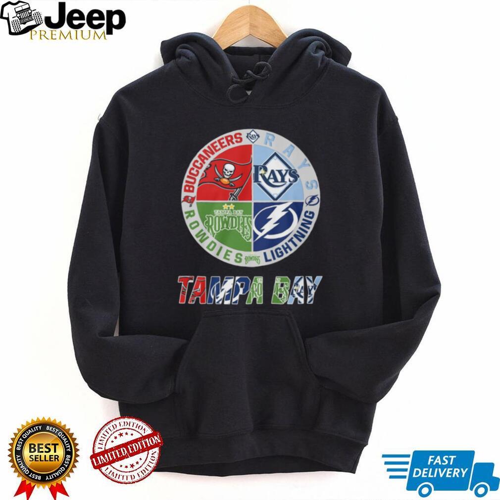 Tampa Bay Sports Fan Logo Circle Buccaneers Rays Rowdies Lightning T Shirt