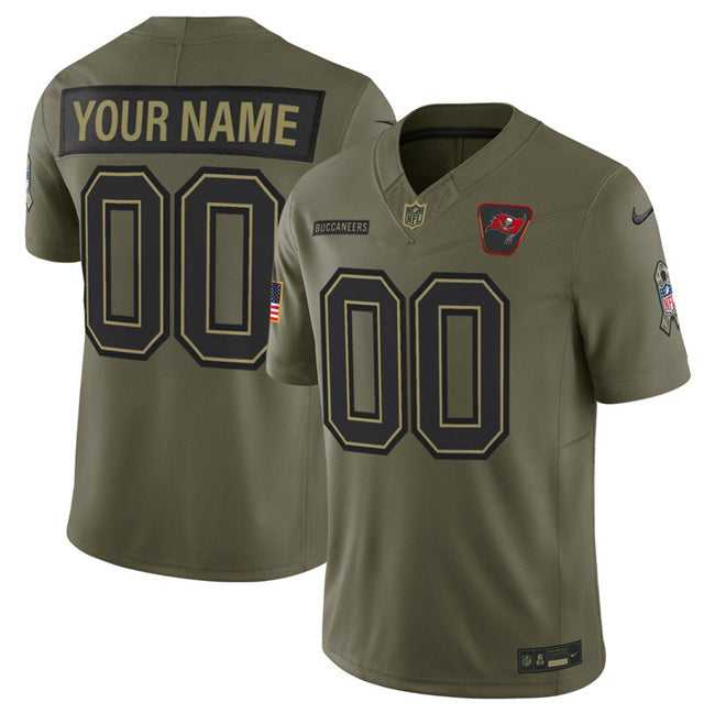 Tampa Bay Buccaneers Active Player Custom Olive 2025 F.U.S.E. Salute to Service Style 2