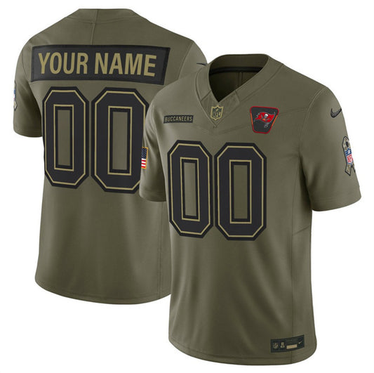 Tampa Bay Buccaneers Active Player Custom Olive 2025 F.U.S.E. Salute to Service Style 2