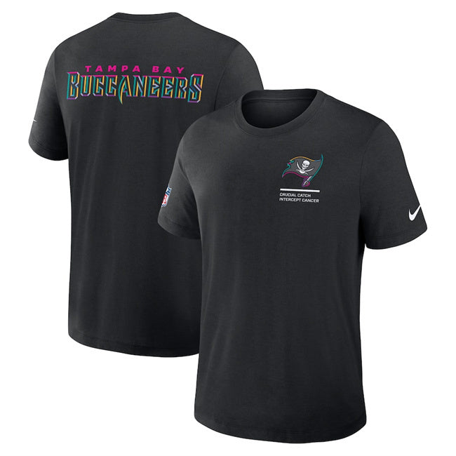 Tampa Bay Buccaneers Black 2025 Crucial Catch Tri-Blend Dri-FIT T-Shirt