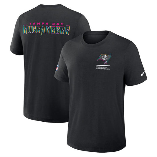 Tampa Bay Buccaneers Black 2025 Crucial Catch Tri-Blend Dri-FIT T-Shirt
