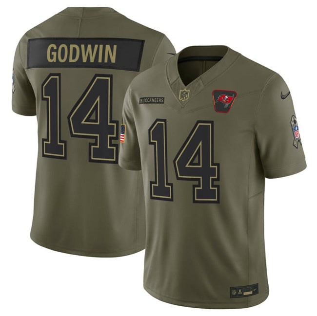 Tampa Bay Buccaneers #14 Chris Godwin Jr. Olive 2025 F.U.S.E. Salute to Service Style 1